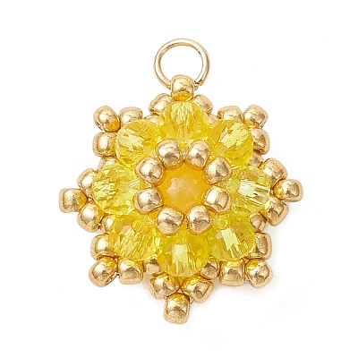 Dyed Natural Malaysia Jade & Electroplate Glass Cluster Beaded Pendants PALLOY-MZ01311-02-1