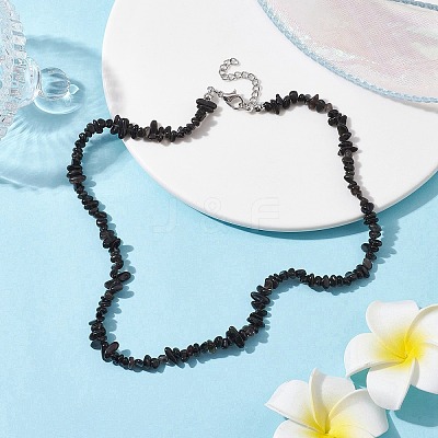 Natural Garnet Chip Beaded Necklace NJEW-JN04615-09-1