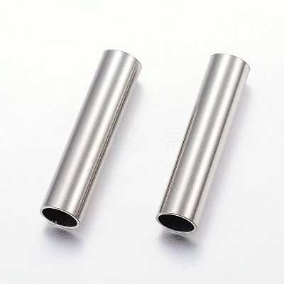 Tarnish Resistant 304 Stainless Steel Tube Beads STAS-P128-08-1