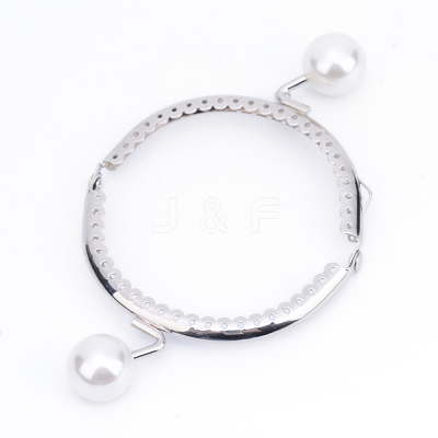 Iron Purse Frame Handle with Solid Color Acrylic Beads FIND-Q038P-D01-1