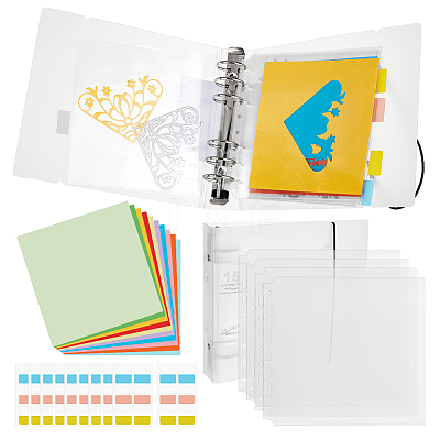 1 Set 6-Hole Plastic Binder Photo Albums DIY-GA0005-89-1