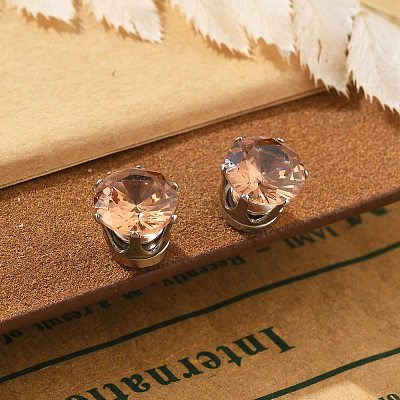 Cubic Zirconia Clip-on Earrings EJEW-L100-01P-04-1