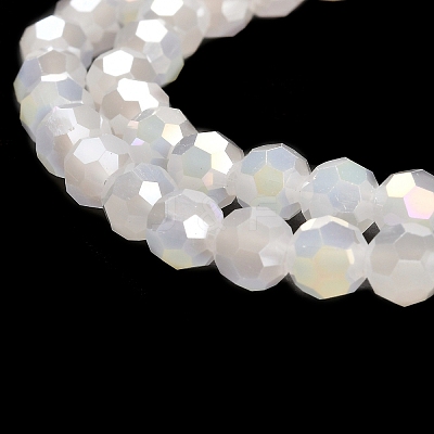 Electroplate Glass Beads Strands EGLA-R017-6mm-1-1