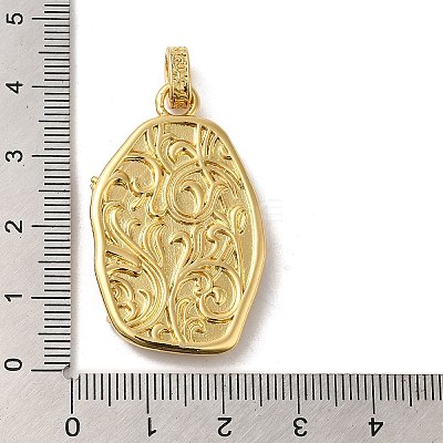 Rack Plating Brass Micro Pave Cubic Zirconia with Sea shell Pendants KK-Q795-15C-G-1