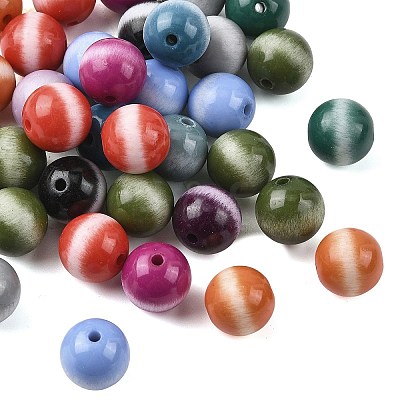 Opaque Acrylic Beads OACR-Z036-03B-1