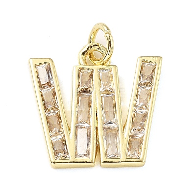 Brass Micro Pave Cubic Zirconia Pendants KK-V014-01G-23-1