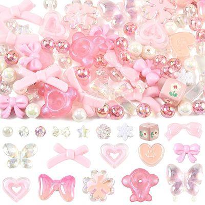 100Pcs 19 Styles Transparent & Opaque Acrylic Beads MACR-FS0002-36-1