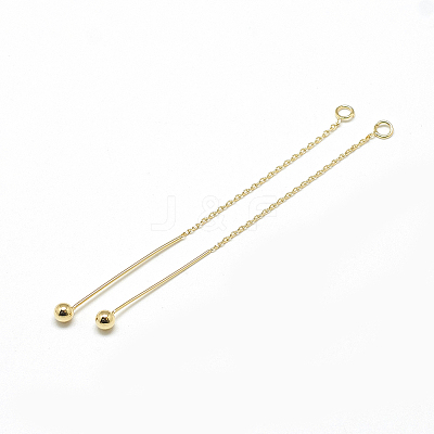 Brass Cable Chain Big Pendants KK-T032-155G-1