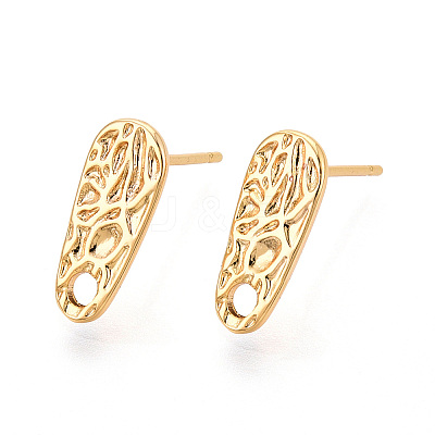 Brass Stud Earring Findings KK-N263-47G-1