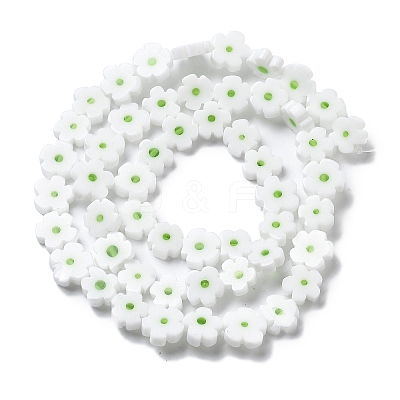 Handmade Millefiori Lampwork Beads Strands LAMP-F035-09P-1