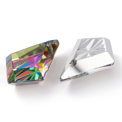 Embossed Glass Rhinestone Pendants GLAA-J101-01B-001VO-1