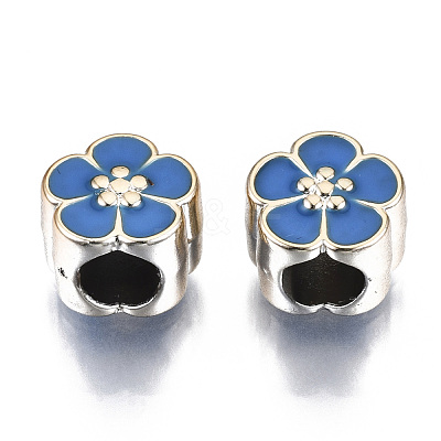 UV Plating Acrylic European Beads OACR-N010-022LG-1