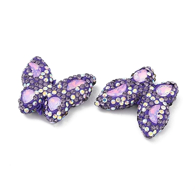 Handmade Polymer Clay Rhinestone Beads CLAY-NH0001-11C-1