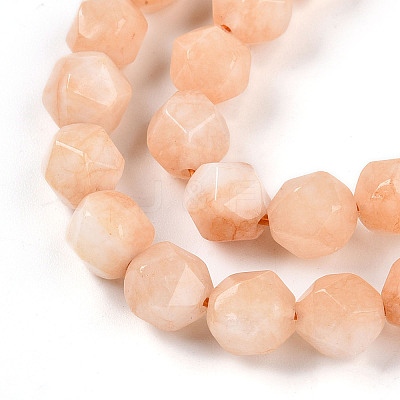Dyed Natural White Jade Beads Strands G-T139-8mm-46T-1
