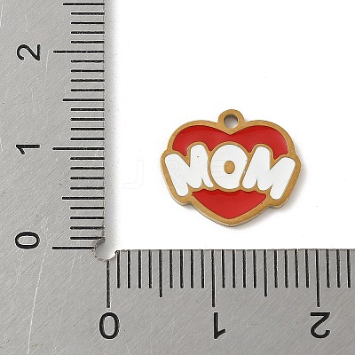 Mother's Day 304 Stainless Steel Enamel Charms LS-STAS-P388-19I-G-1