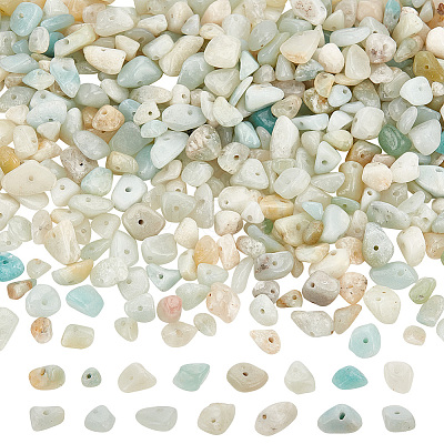 2 Strands Natural Flower Amazonite Chip Beads Strands G-AR0005-87-1