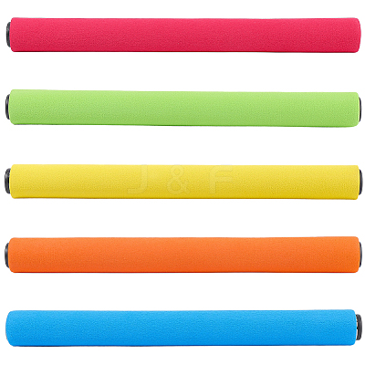 5Pcs 5 Colors 304 Stainless Steel with Sponge Relay Batons AJEW-CN0005-97-1