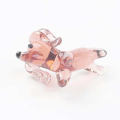 Handmade Lampwork Puppy Home Display Decorations X1-LAMP-J084-30-1