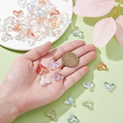 100Pcs Transparent Glass Beads GLAA-CJ0002-39-1