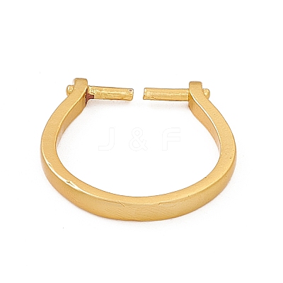 Rack Plating Brass Open Cuff Ring Settings KK-G455-15MG-1