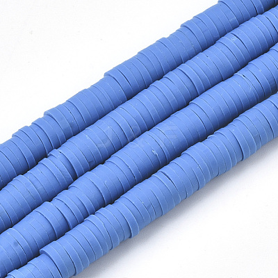 Handmade Polymer Clay Beads Strands CLAY-R089-6mm-082-1