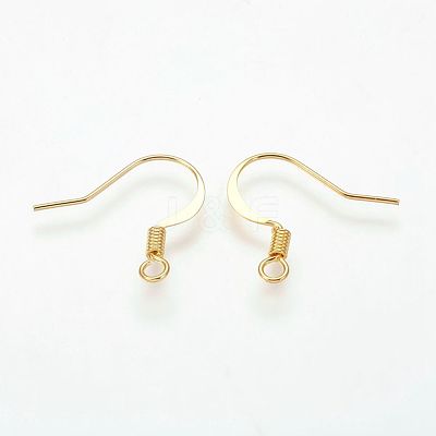Brass French Earring Hooks X-KK-Q366-G-NF-1