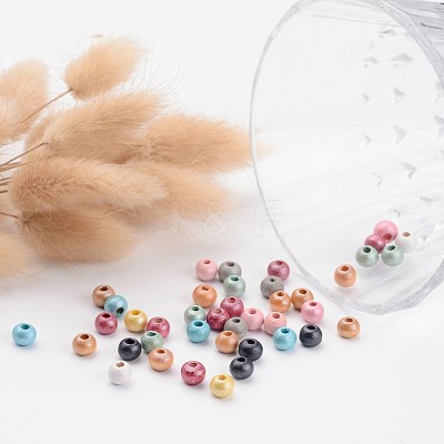 Round Natural Wood Beads X-WOOD-Q017-6mm-M-LF-1
