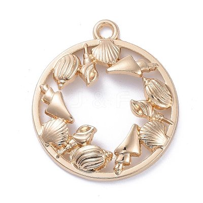 Zinc Alloy Open Back Bezel Pendants PALLOY-E577-23KCG-1