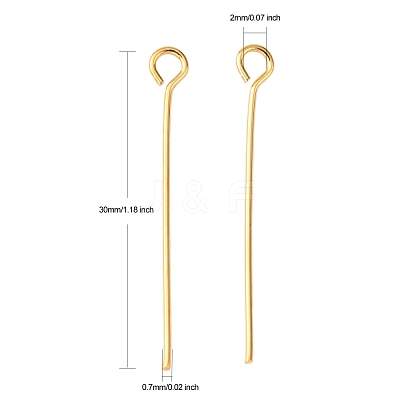 Brass Eye Pin KK-G331-09-0.7x30-NF-1