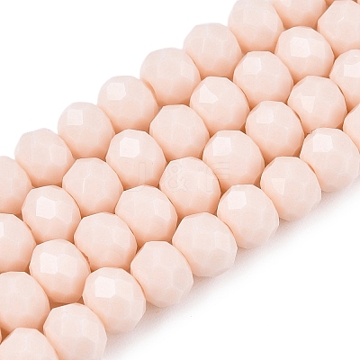 Opaque Solid Color Imitation Jade Glass Beads Strands LS-EGLA-A044-P6mm-D05-1