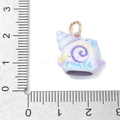 Brass Enamel Pendants KK-CBAE20A-05G-1