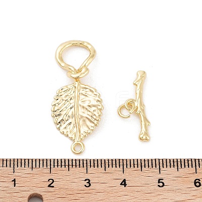 Brass Toggle Clasps KK-C051-51G-1