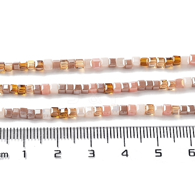 Gradient Color Electroplate Glass Bead Strands GLAA-E042-05-B06-1