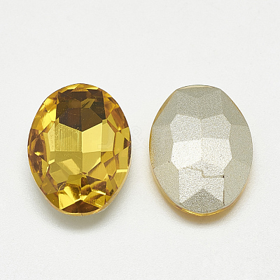 Pointed Back Glass Rhinestone Cabochons RGLA-T080-18x25mm-22-1