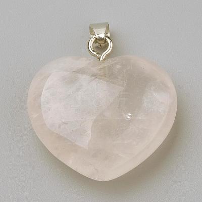 Natural Rose Quartz Pendants G-S219-18L-1