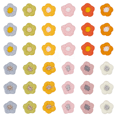 120Pcs 12 Colors Polyester Ornament Accessories DIY-MA0005-17-1
