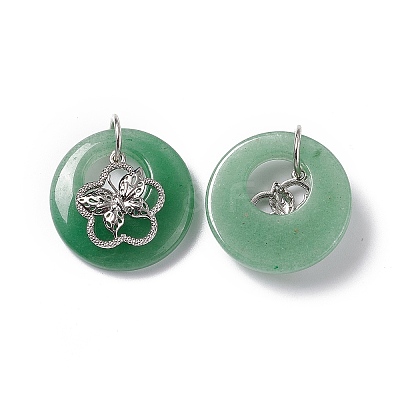 Natural Green Aventurine Pendants G-P484-01P-25-1