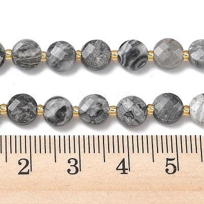 Natural Map Stone Beads Strands G-K389-B84-01-1