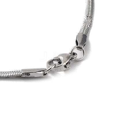 Non-Tarnish 304 Stainless Steel Flat Snake Chain Necklaces for Women LS-NJEW-D058-05P-1