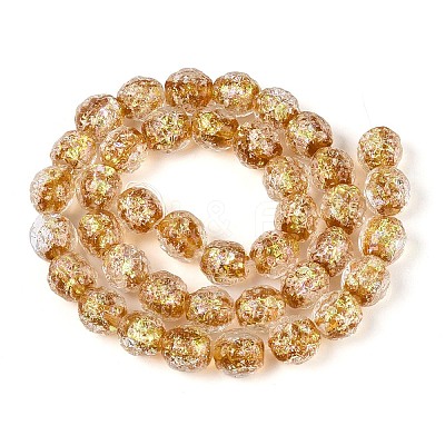 Handmade Foil Glass Beads Strands FOIL-N033-03D-1