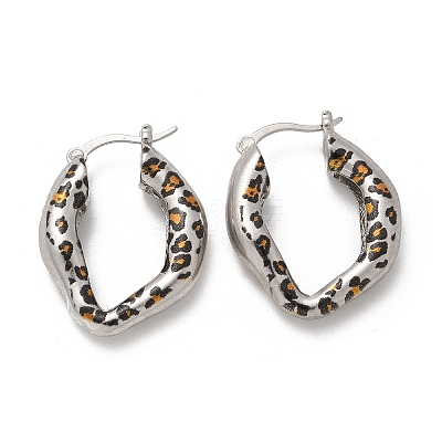 Brass Hoop Earrings EJEW-Q015-12A-P-1