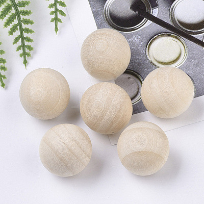 Unfinished Wood Beads X-WOOD-T014-25mm-1
