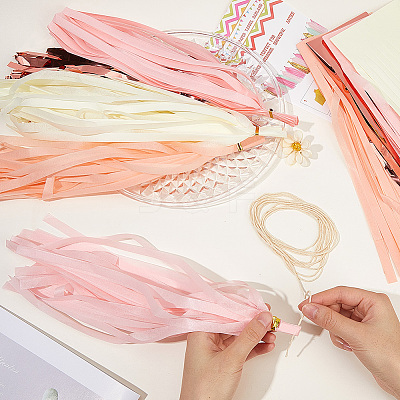 Aluminum Foil Tassels Hanging Garland Banner DIY-WH20011-29A-1