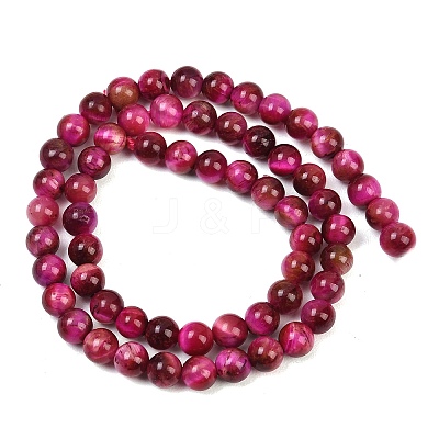 Grade AB Natural Tiger Eye Beads Strands X-G-F591-18-6mm-05-1