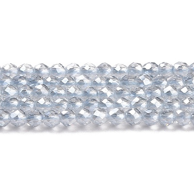 Transparent Electroplate Glass Beads Strands LS-GLAA-H021-01A-PL03-1