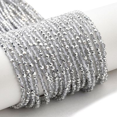 Transparent Electroplate Glass Beads Strands LS-GLAA-H021-01A-HP06-1