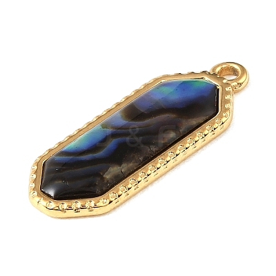 Paua Shell Pendants SSHEL-B145-01F-G-1