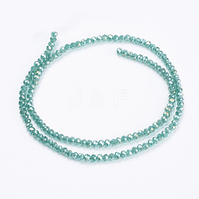 Electroplate Glass Beads Strands GLAA-F076-FR04-1