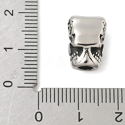 304 Stainless Steel European Beads STAS-S183-05C-AS-1