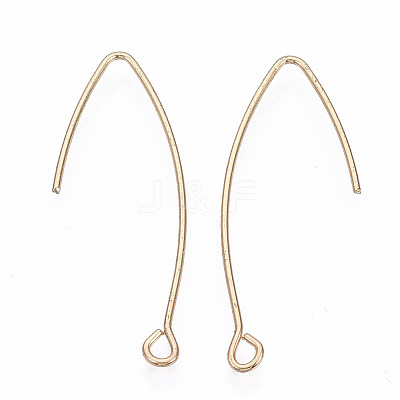 Brass Earring Hooks X-KK-N231-08-NF-1